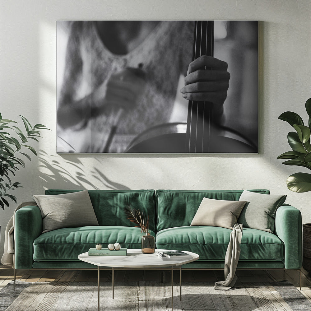Artwork- break for the cello-34" x 22" Metalinches-Metal