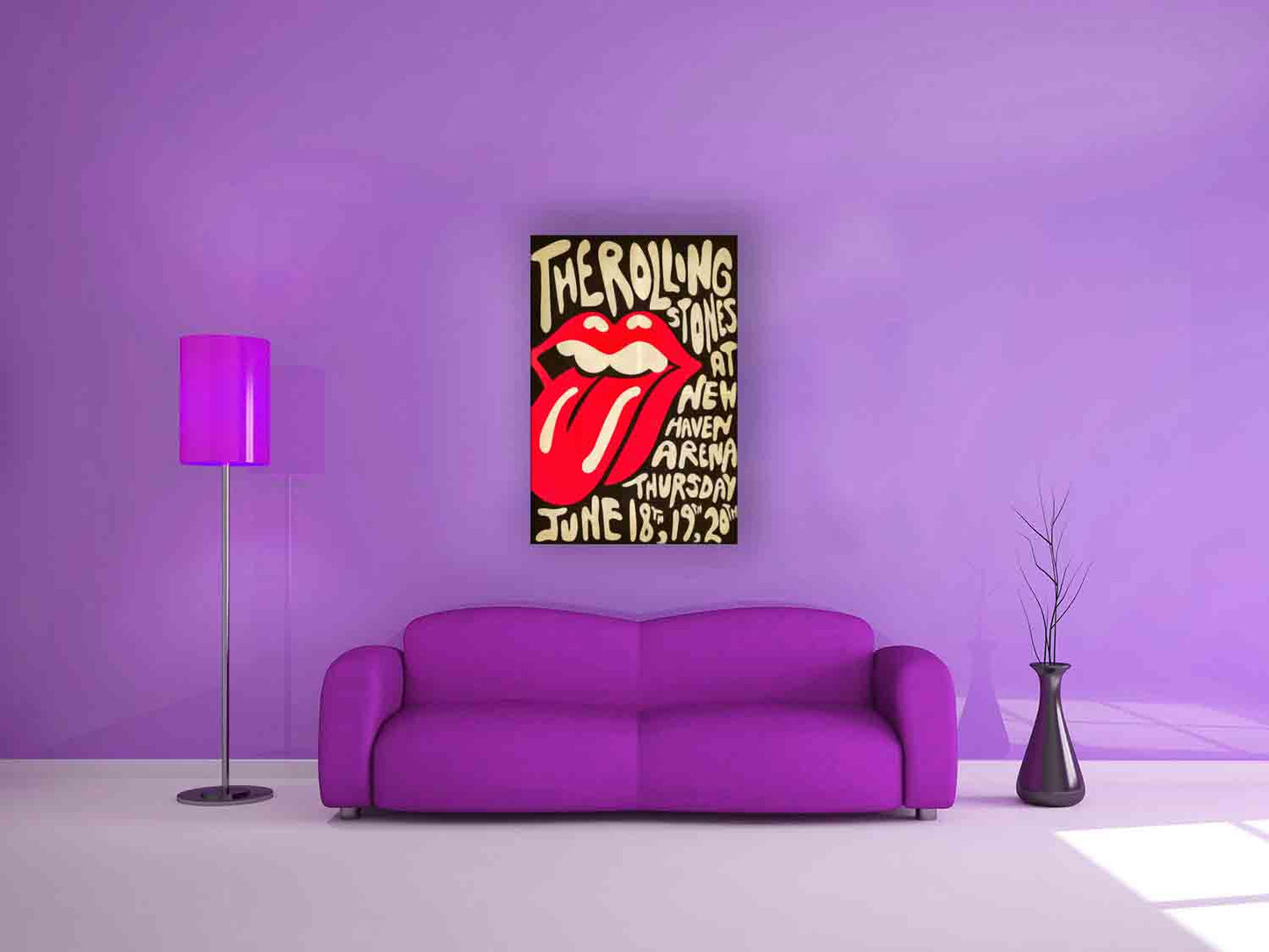 Rolling Stones Canvas- Vintage Music Poster