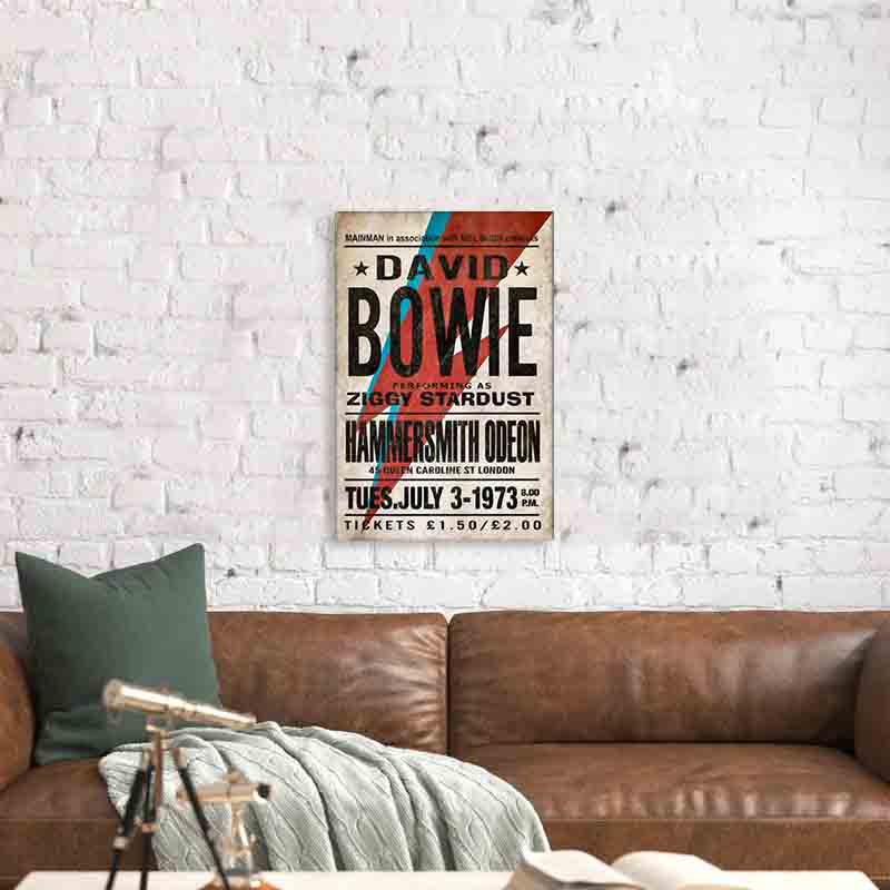Music Poster David Bowie Hammersmith -Vintage Music Wall Decor
