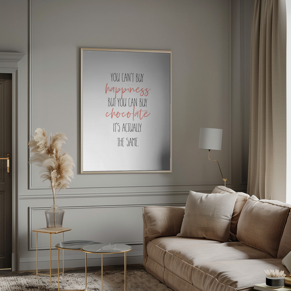 canvas prints YOU CAN’T BUY HAPPINESS – BUT CHOCOLATEinches-