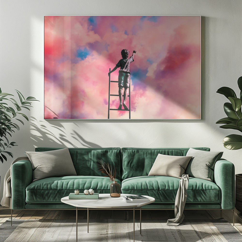 canvas prints Cloud Painter20X16inches- White Frame