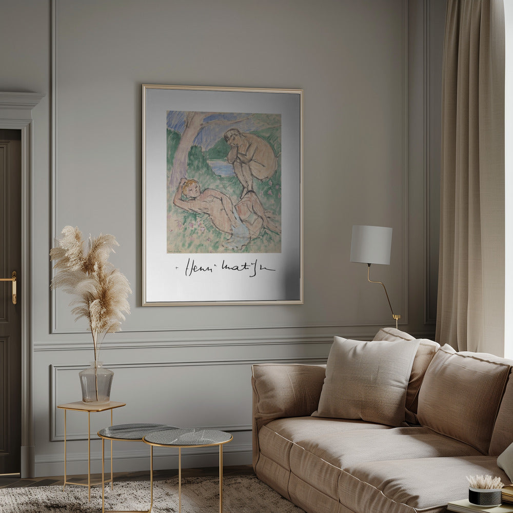 Artwork Baigneurs Autographed -inches