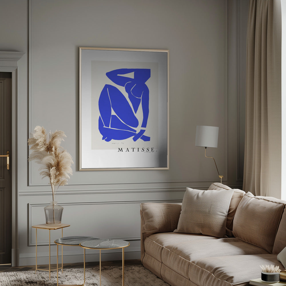 Artwork Nudo Blu III 1952 Boarder -inches
