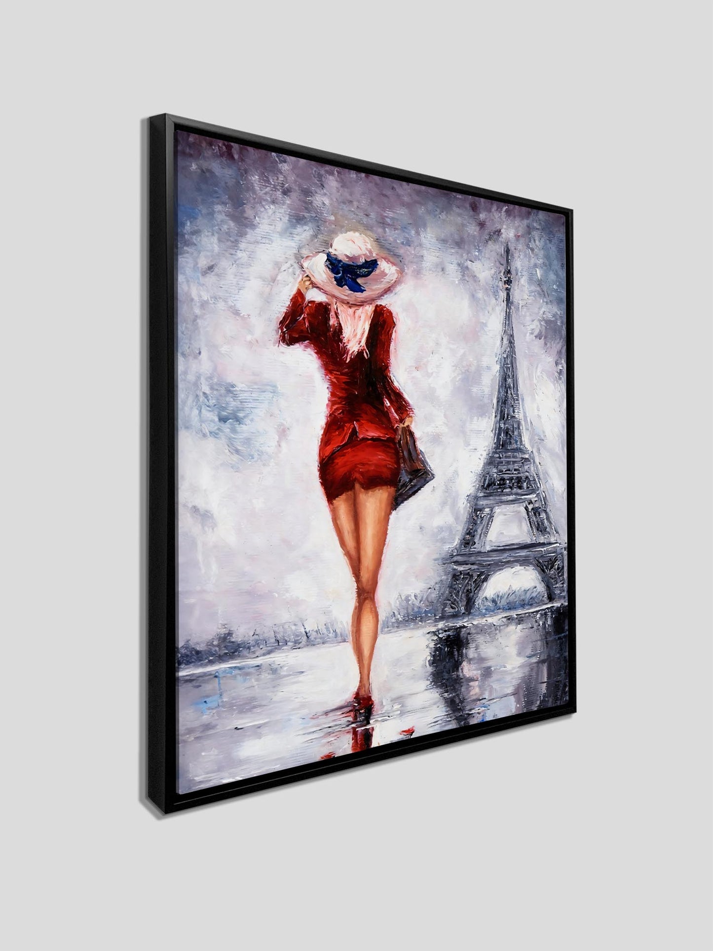 Girl Eiffel Tower-Fine Artwork-Wall Art-Abstract