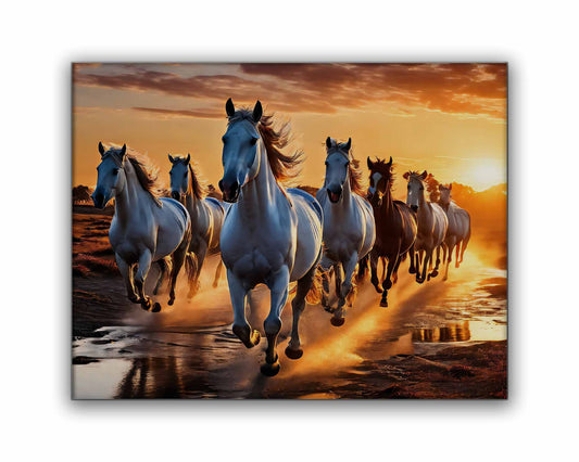 Lucky 7 Horses Fine Art Canvas