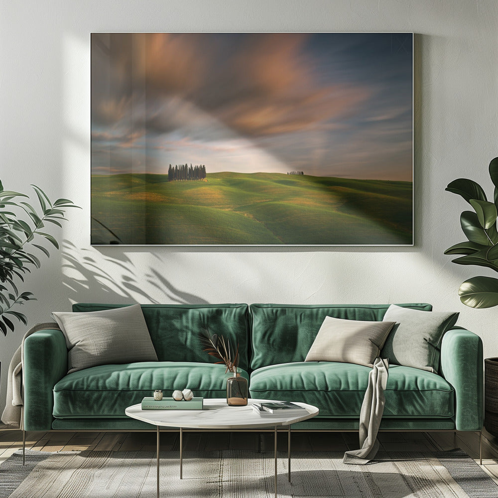 Artwork Fields...20X16inches- White Frame