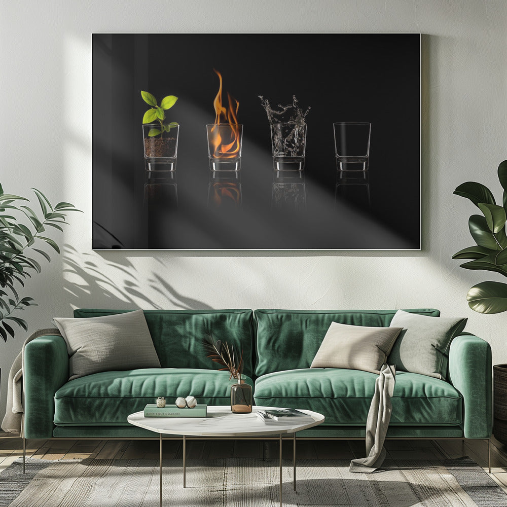 Artwork Elements...20X16inches- White Frame