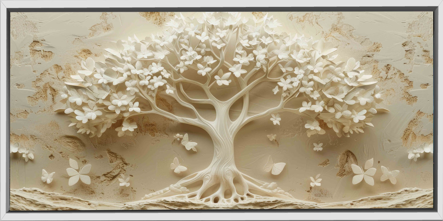 Ivory Tree 72" x 36" Fine Art Canvas Print