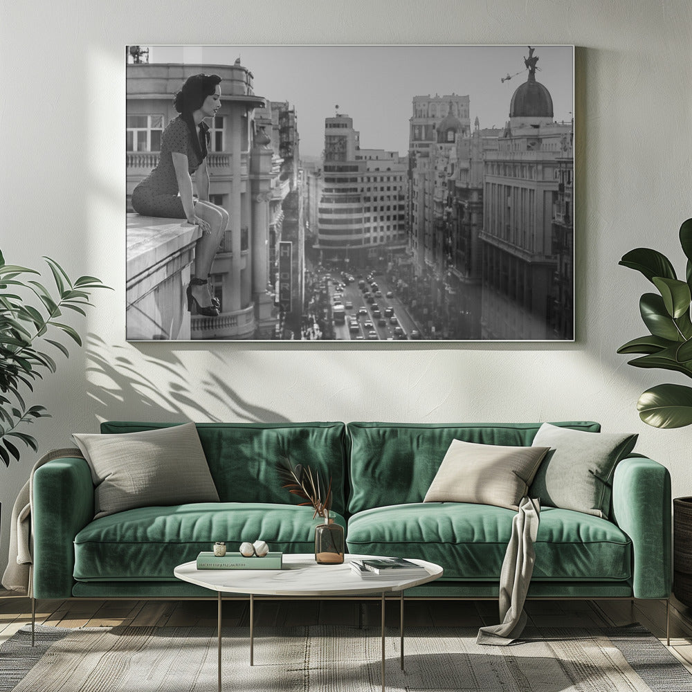 Artwork Mad Madrid20X16inches- White Frame