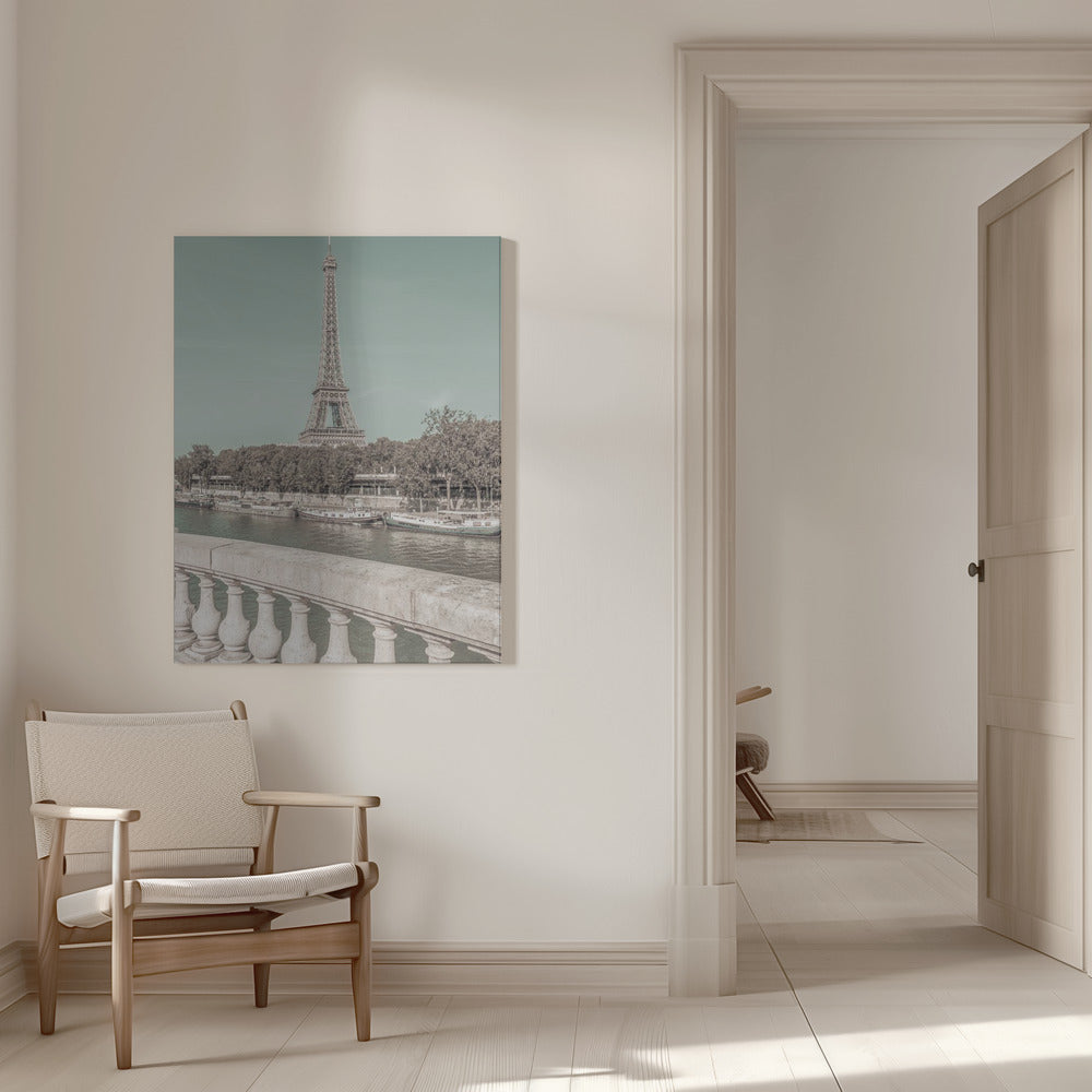 PARIS Eiffel Tower; River Seine Wall Artwork 0