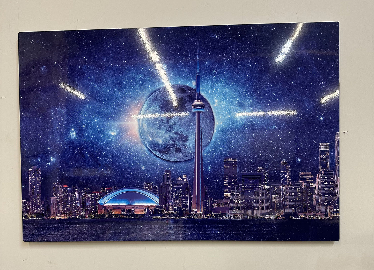 Light sky with CN Tower-Metal aluminum print- Toronto-Limited Edition