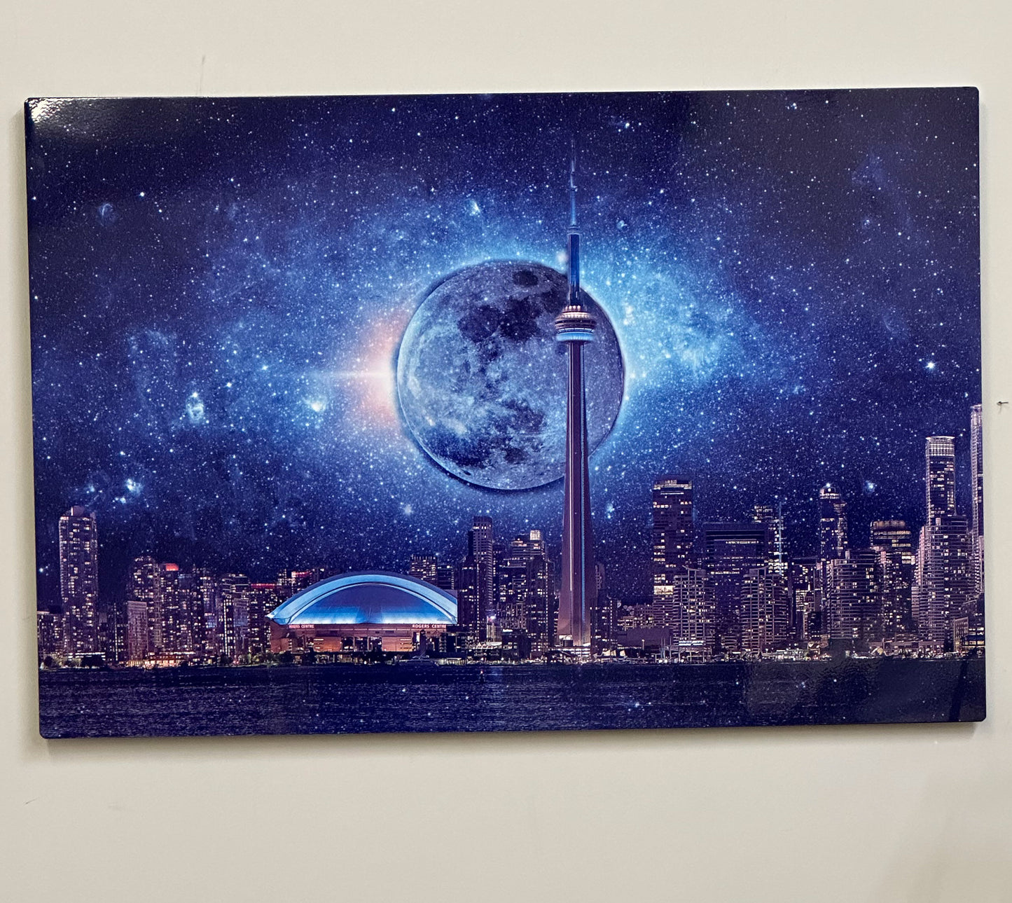 Light sky with CN Tower-Metal aluminum print- Toronto-Limited Edition