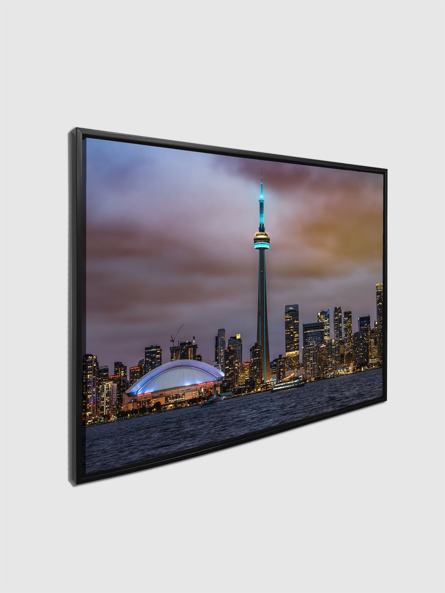 The CN Tower, Roger Center and Lake Ontario at sunset-Cities Skyline-Wall decor
