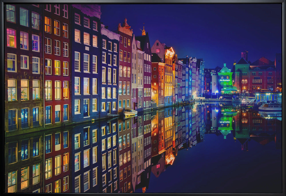 Wall art Amsterdam with black frame