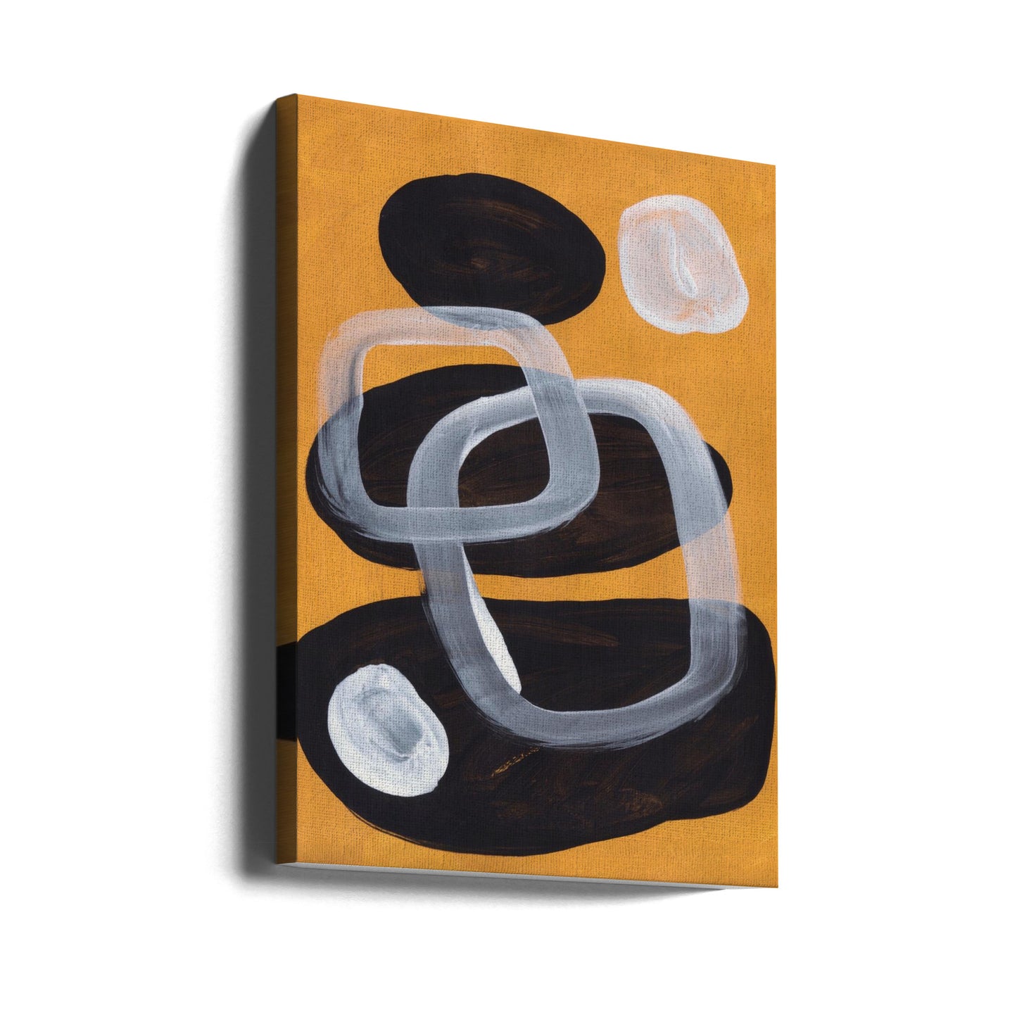 Midcentury Mustard Wall Artwork Gallery Wrapped (Ready to Hang)