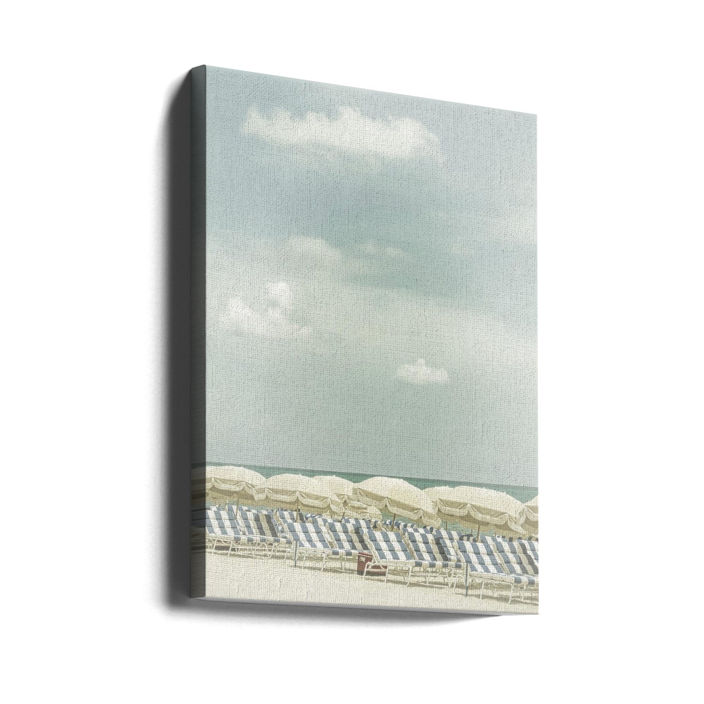 Vintage beach scene Wall Artwork Gallery Wrapped (Ready to Hang)