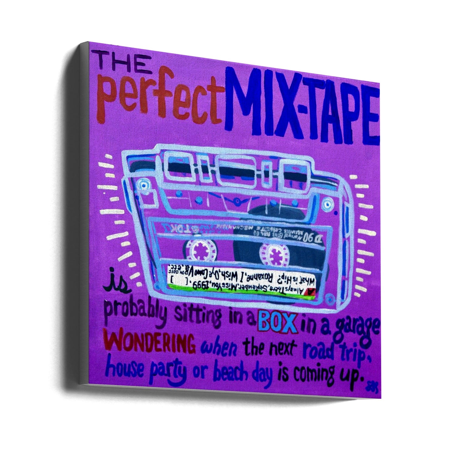 Mix Tape Wall Artwork Gallery Wrapped (Ready to Hang)