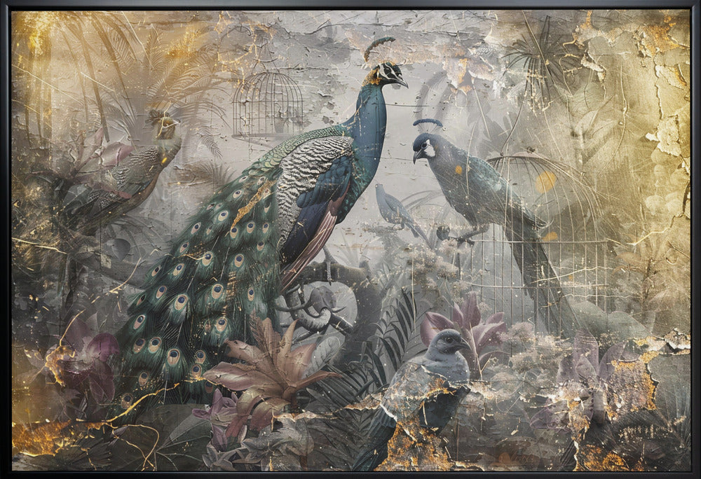 Bird Birds Animal Vintage Art Illustration Wallart 18 Wall Artwork Gallery Wrapped (Ready to Hang)