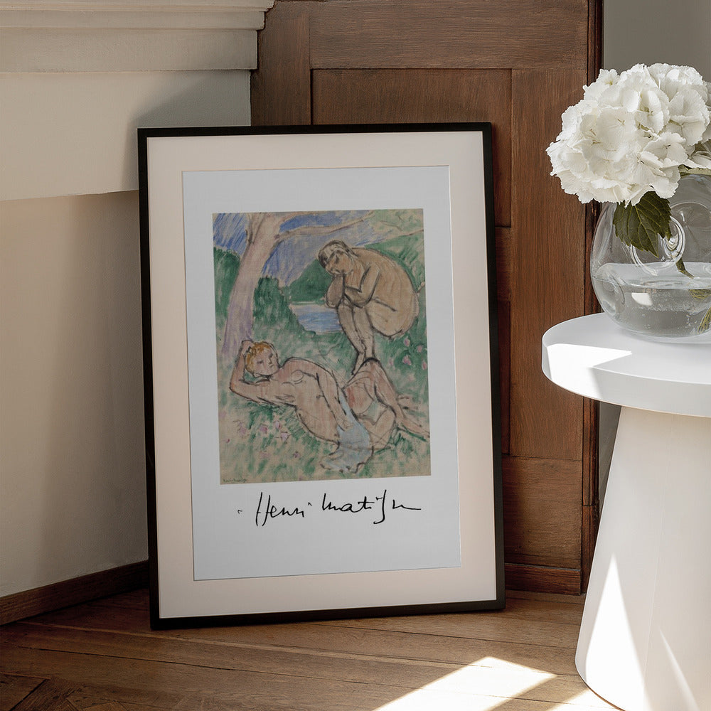 Artwork Baigneurs Autographed 24X36-inches