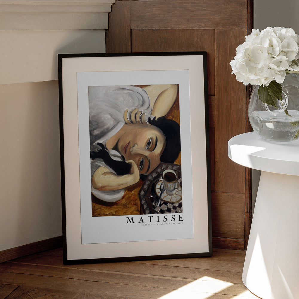 Artwork Lorette Con Una Tazza Di Caffe 1916 Boarder 24X36-inches