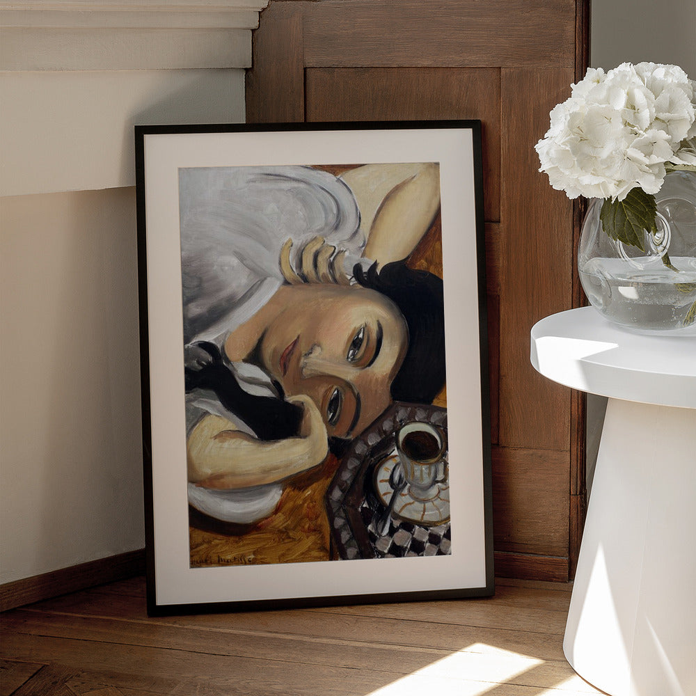 Artwork Lorette Con Una Tazza Di Caffe 1916 24X36-inches