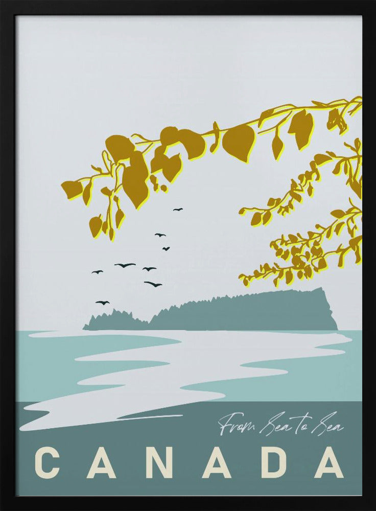 Wall art mellow anticipation Canadian Lakeland-24X36inches-In White Floating Frame