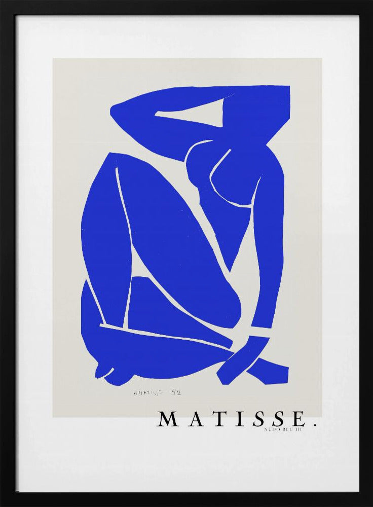 Artwork Nudo Blu III 1952 Boarder 36X48-inches