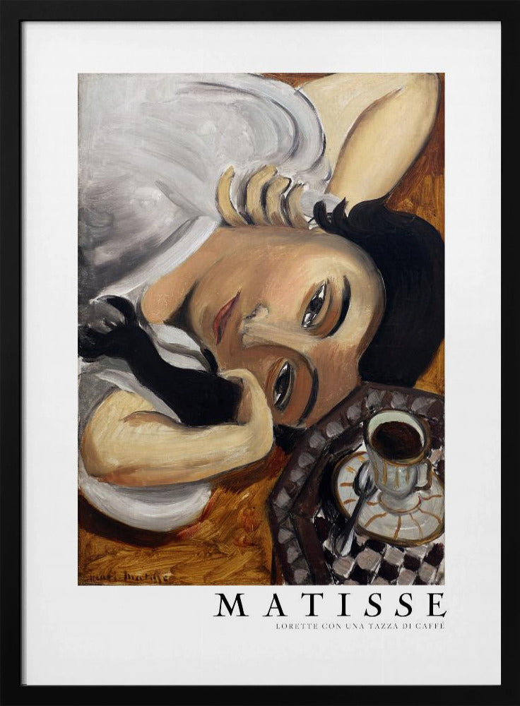 Artwork Lorette Con Una Tazza Di Caffe 1916 Boarder 36X48-inches