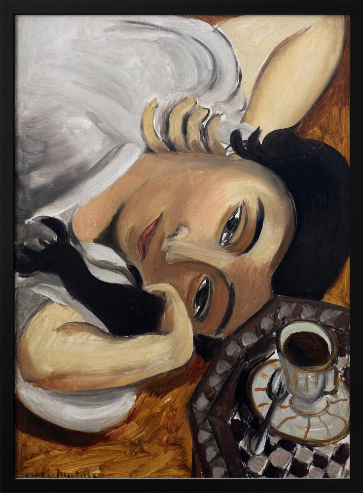 Artwork Lorette Con Una Tazza Di Caffe 1916 36X48-inches