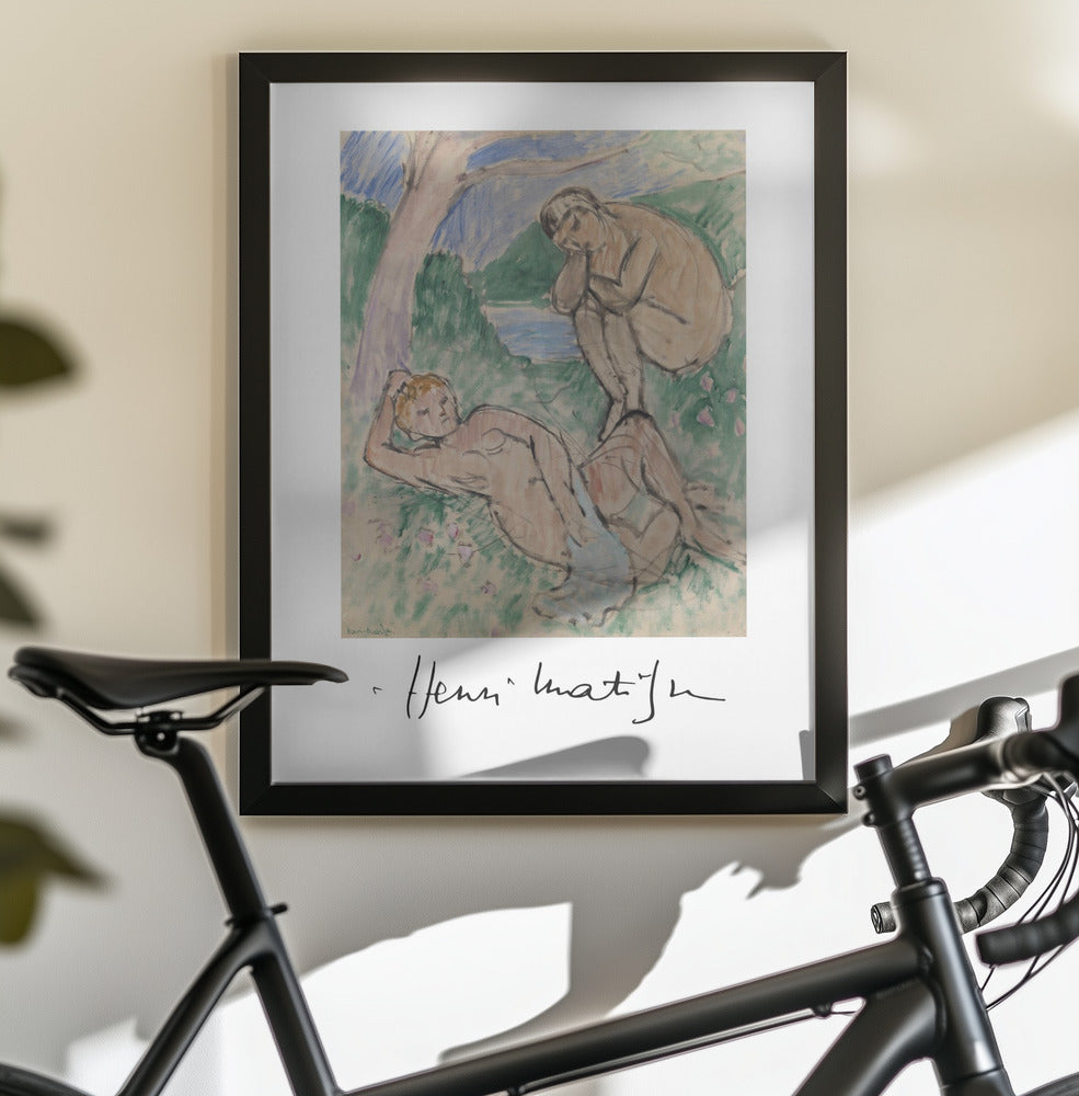 Artwork Baigneurs Autographed 16X20-inches