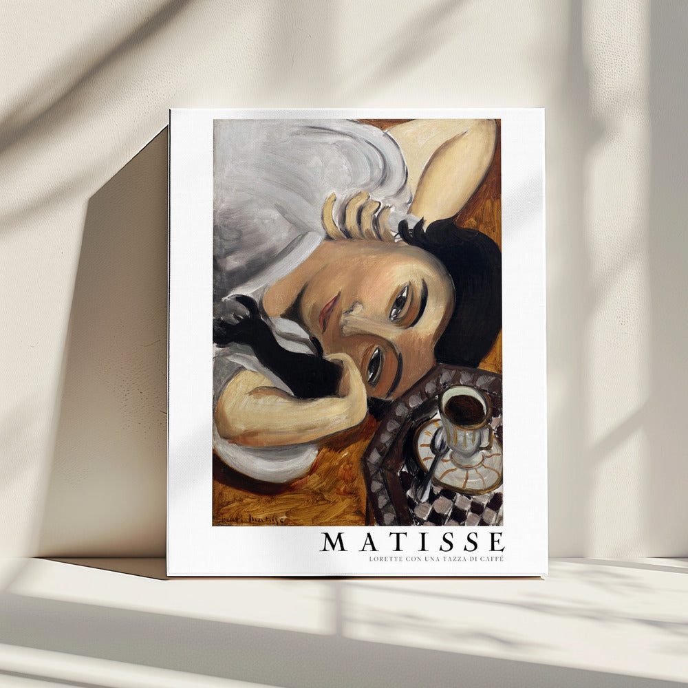 Artwork Lorette Con Una Tazza Di Caffe 1916 Boarder 24X36-inches
