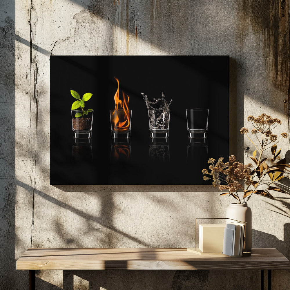 Artwork Elements...48X36inches- Black Frame