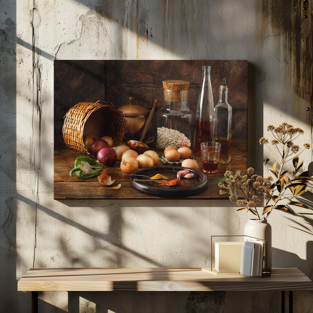 Artwork Smells. Food48X36inches- Black Frame