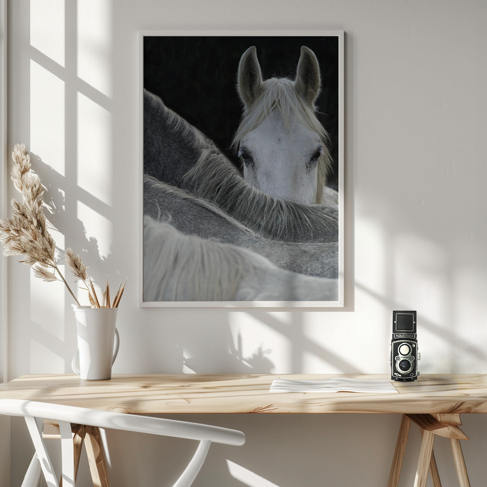 Look Wall Artwork In White Floating Frame