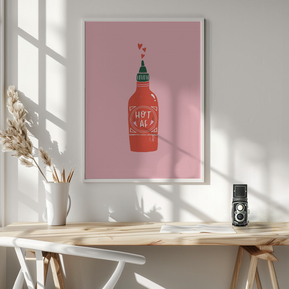 Hot Af Wall Artwork In White Floating Frame