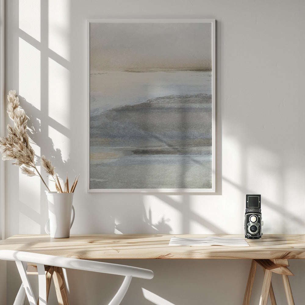 Artwork- Land 8-24X36inches-In White Floating Frame