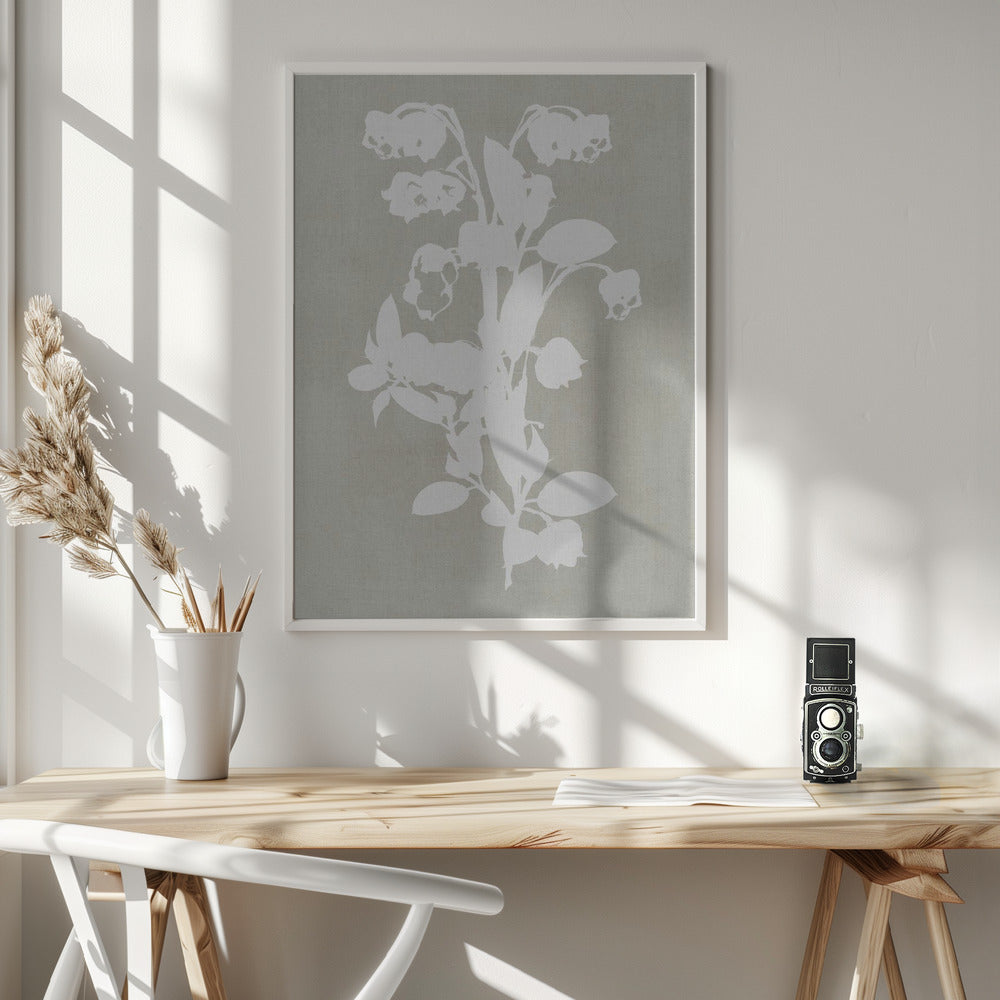 Artwork- Botanical Illustration 9-24X36inches-In White Floating Frame