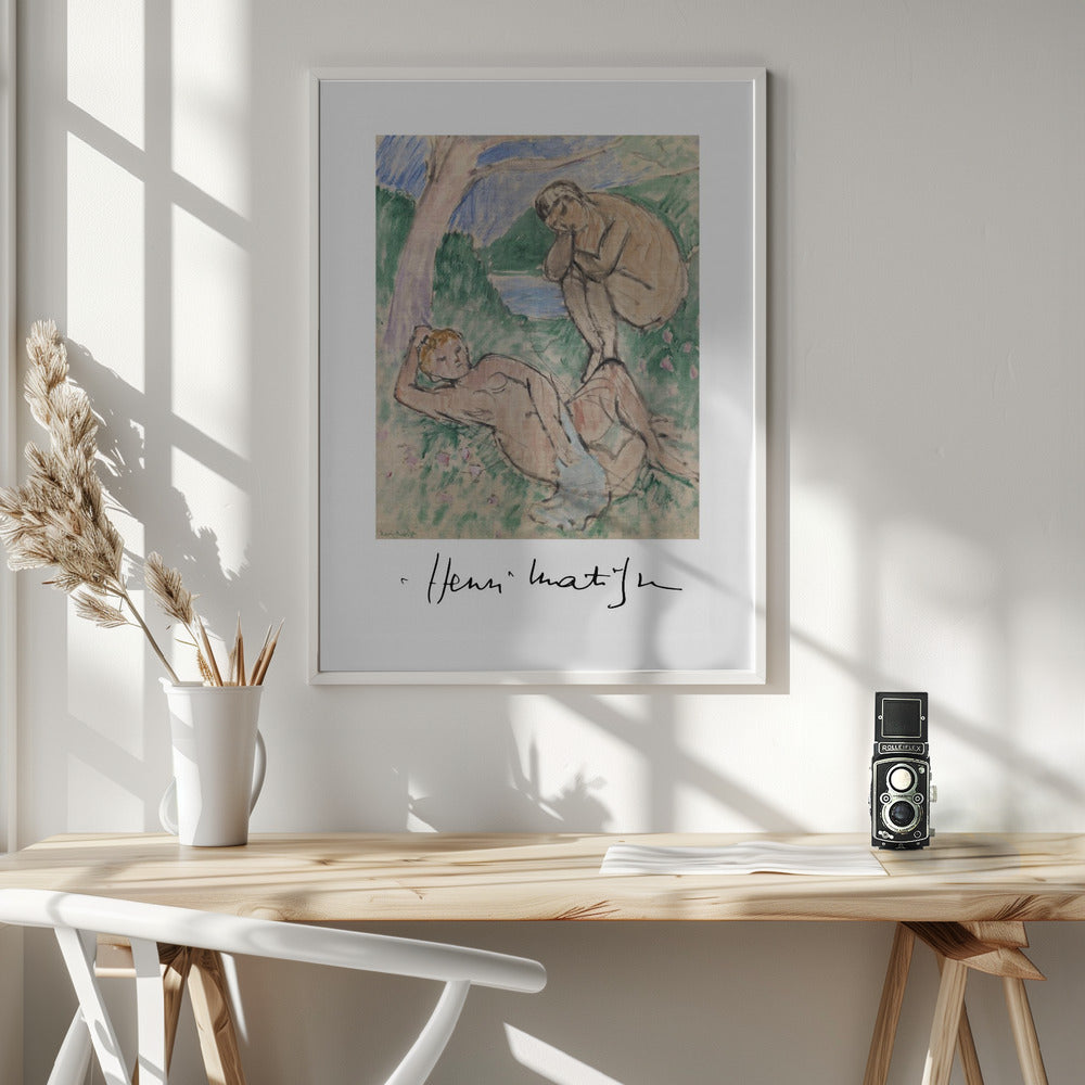 Artwork Baigneurs Autographed 24X36-inches