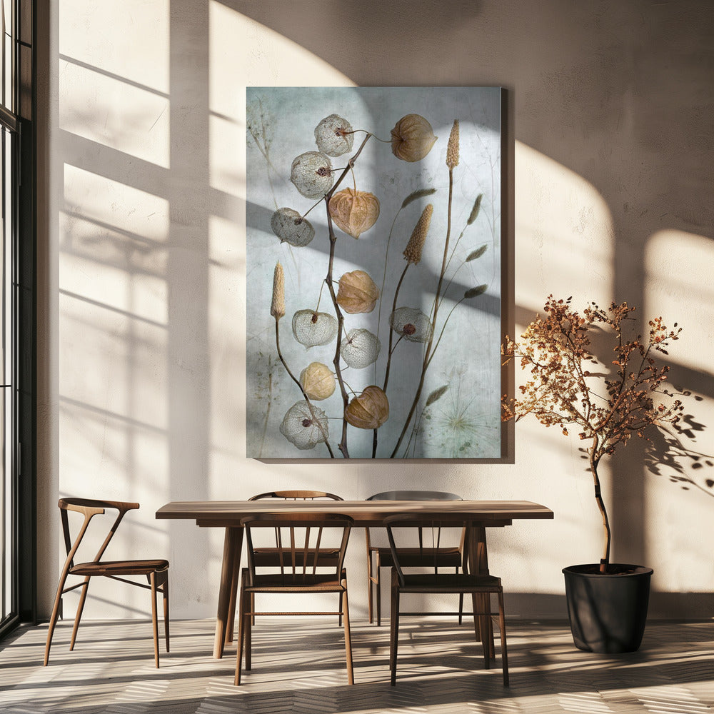 Lanterns* Wall Artwork In White Floating Frame