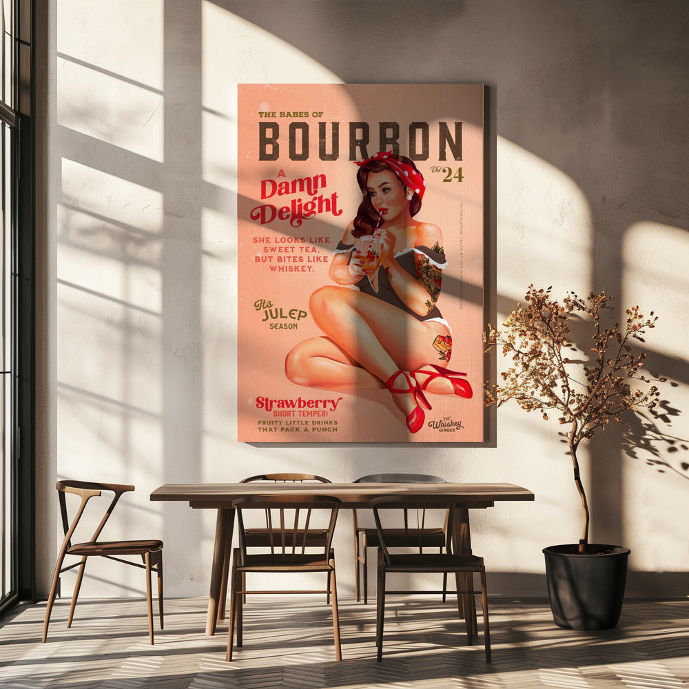 Babes of Bourbon Vol 22 Vintage Pinup Girl Drinking A Cocktail