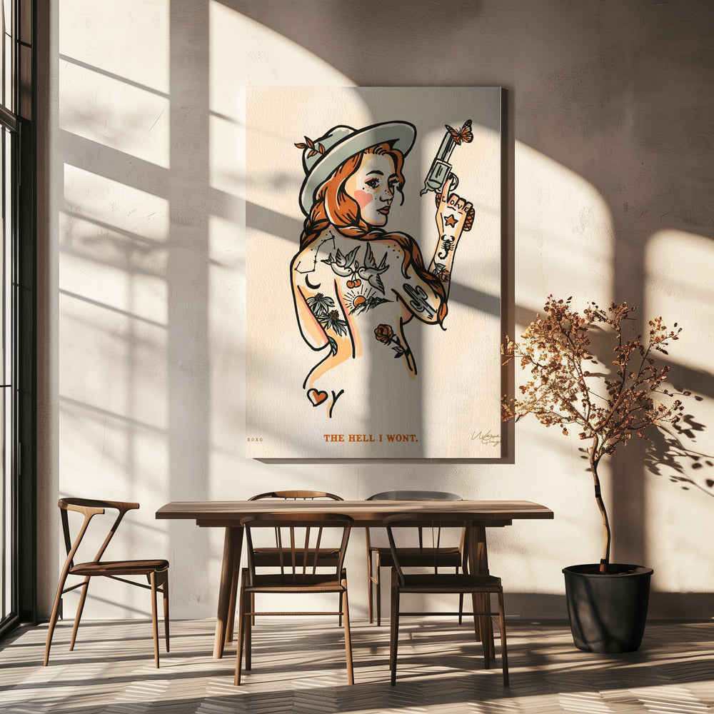 The Hell I Wont Print Wall Artwork In White Floating Frame