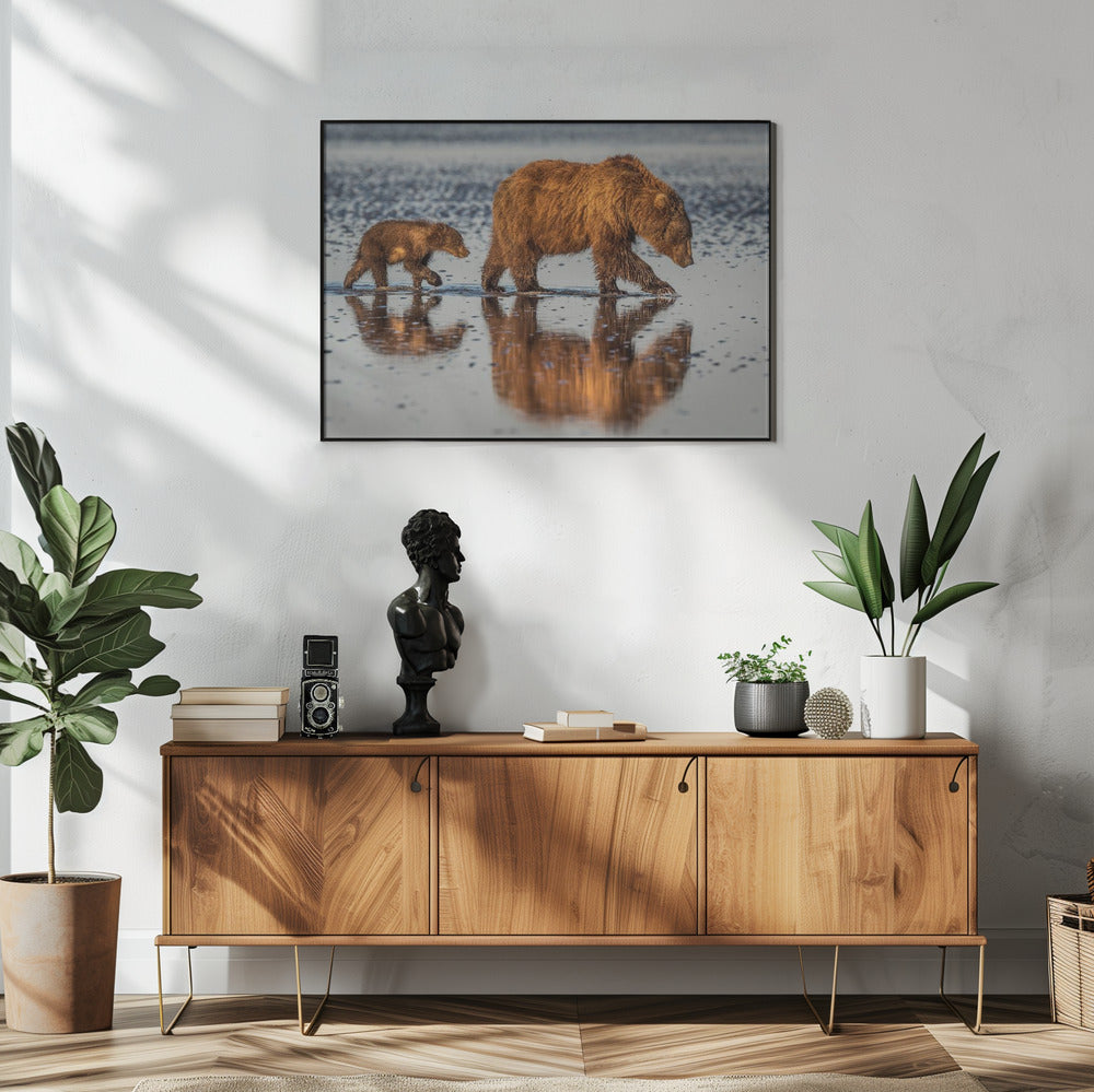 Artwork Beauty and the beast48X36inches- White Frame