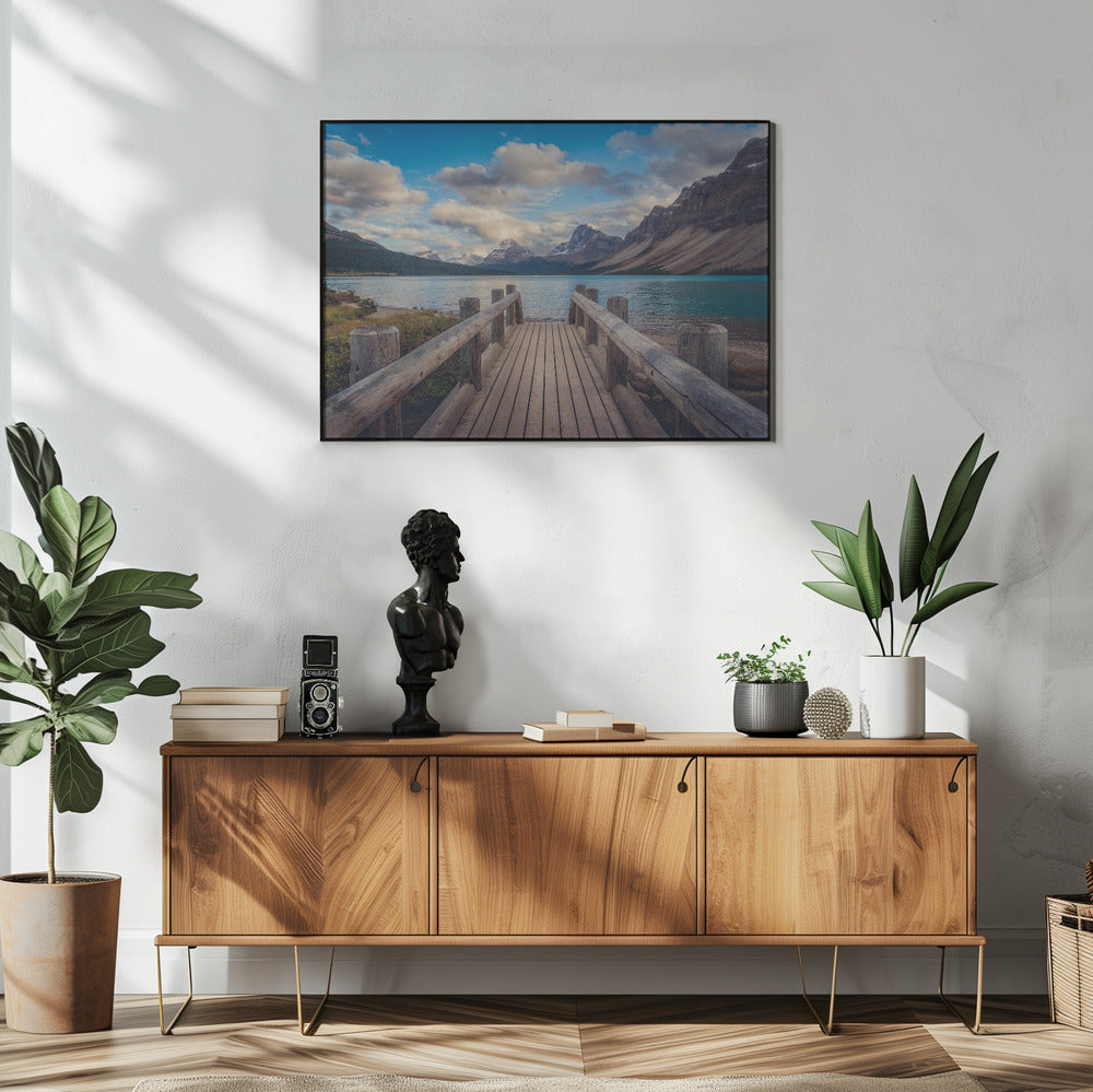 The Bridge Wall Artwork In White Floating Frame