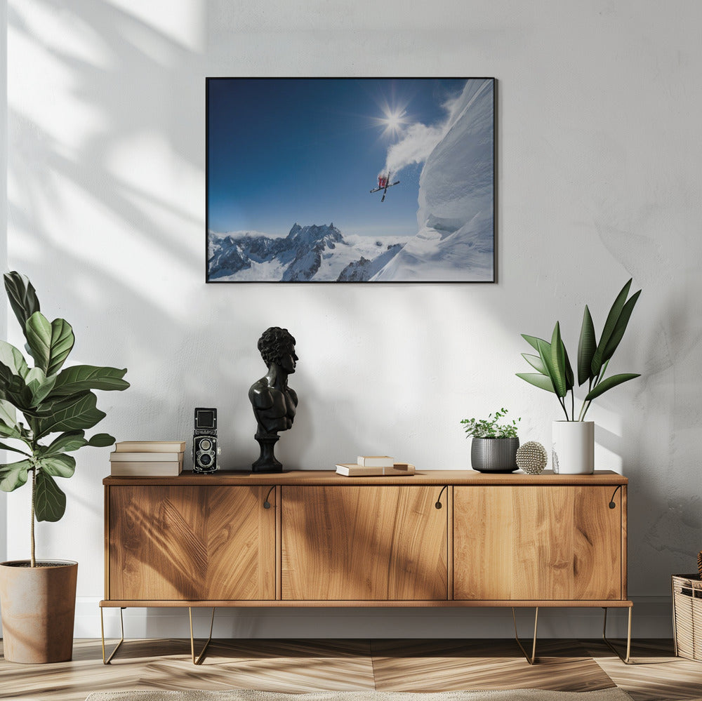 Artwork Higher48X36inches- White Frame
