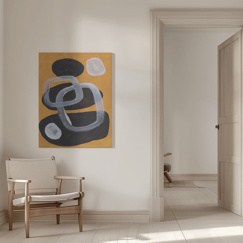 Midcentury Mustard Wall Artwork 0