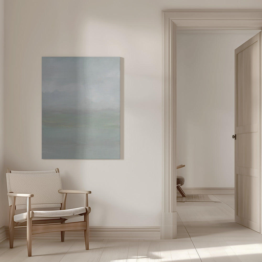 Artwork- Rough Seas Oil Panel 13-36X48inches-In White Floating Frame