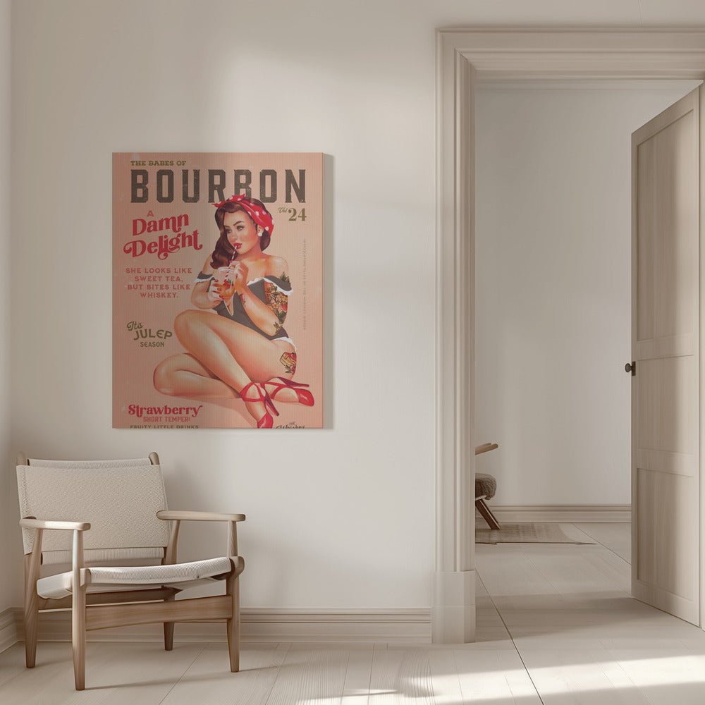 Babes of Bourbon Vol 22 Vintage Pinup Girl Drinking A Cocktail