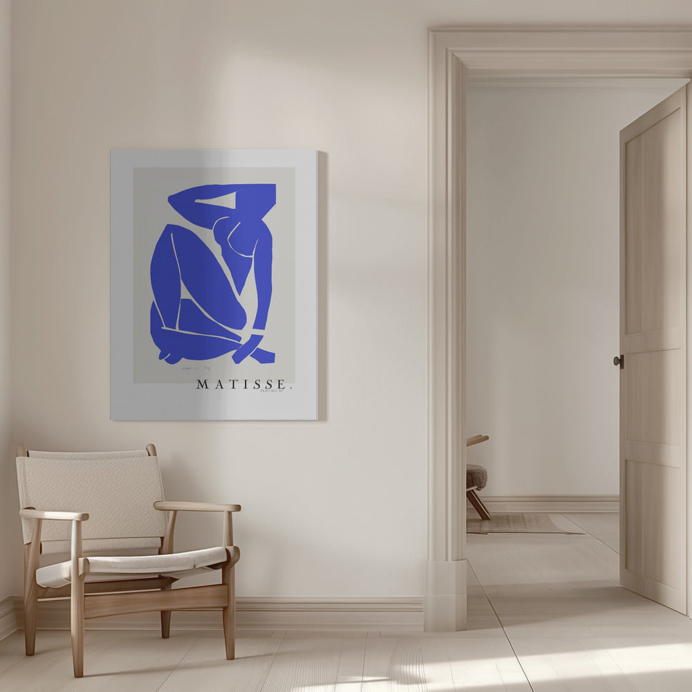Artwork Nudo Blu III 1952 Boarder -inches