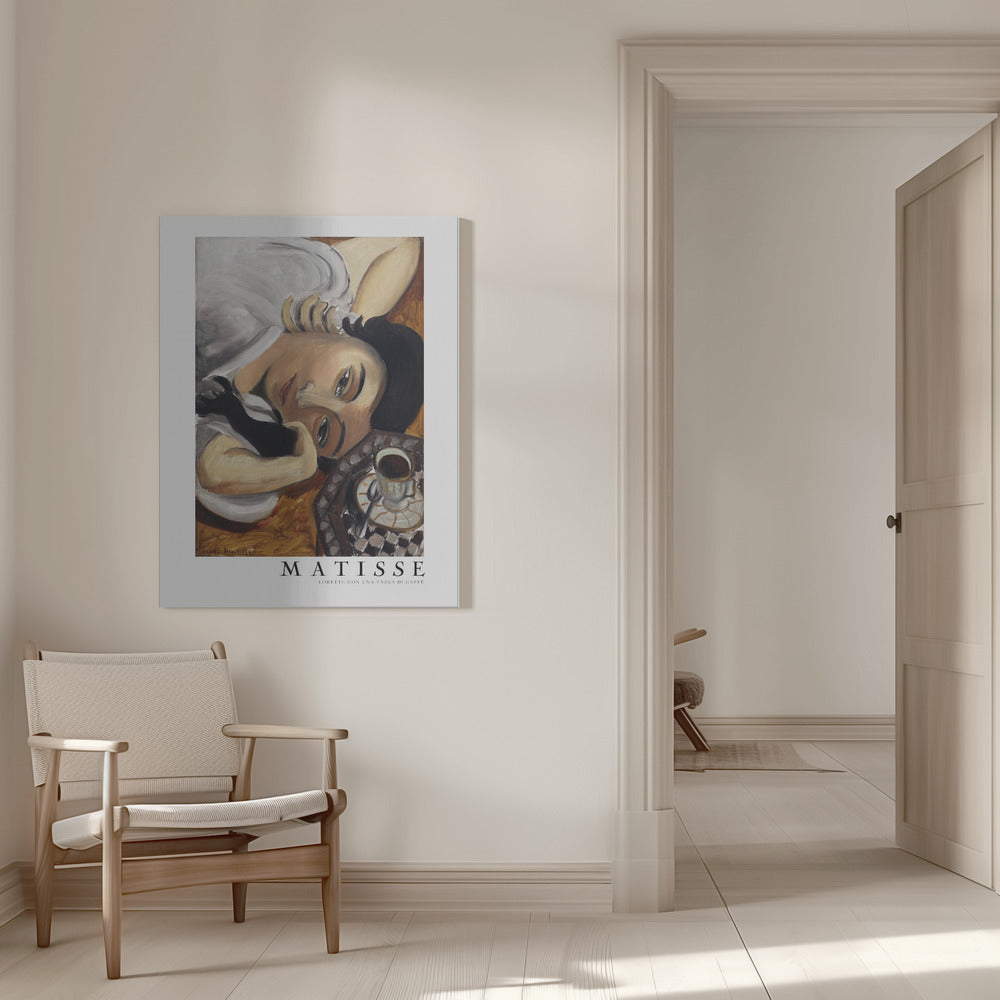 Artwork Lorette Con Una Tazza Di Caffe 1916 Boarder -inches