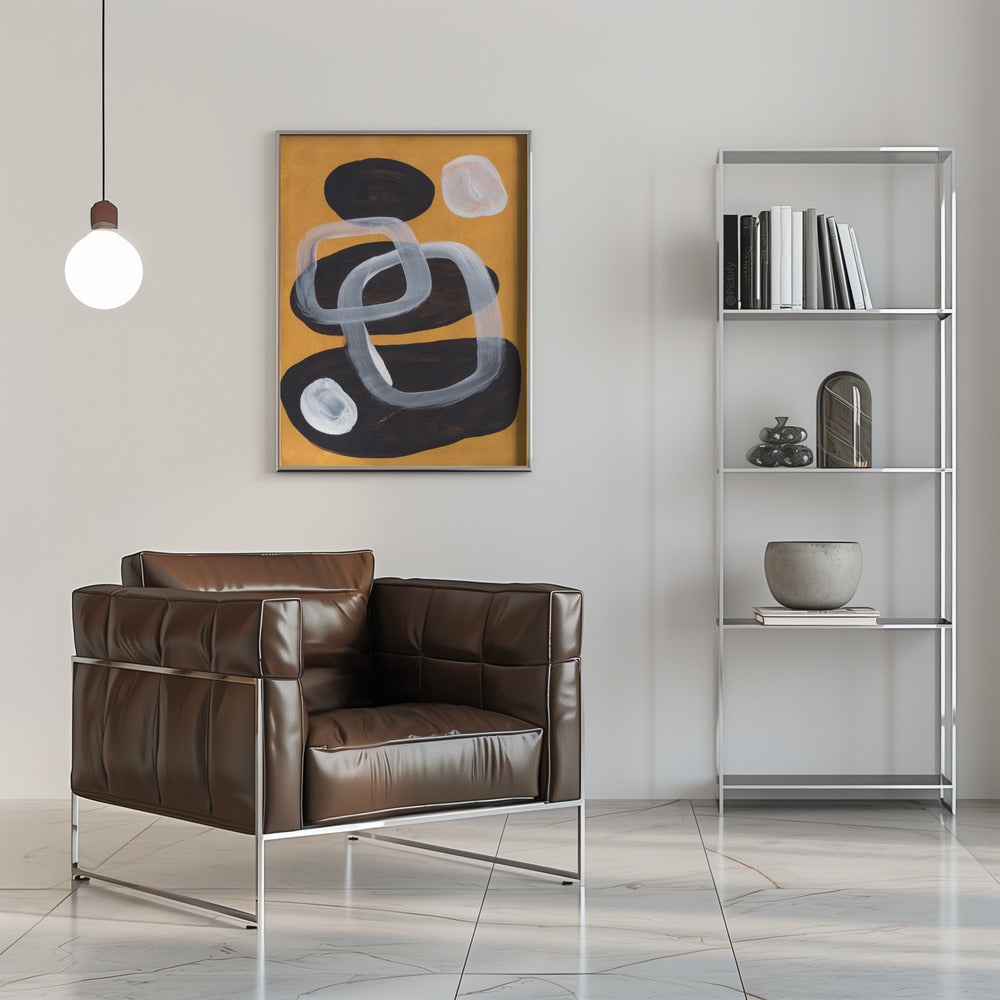 Midcentury Mustard Wall Artwork 0